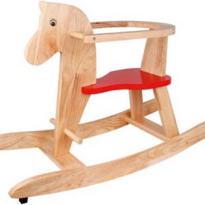 Holzschaukelpferd rot,Sitzhöhe ca. 26cm, 1 Stück