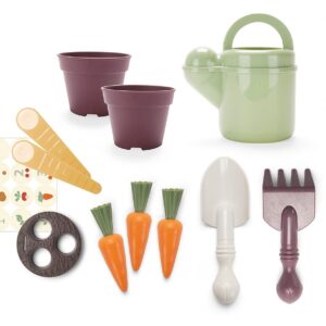 DANTOY Pflanzen Set 'Green Garden' lose Spielzeug-Gießkanne, Spielzeuggemüse-Set, Spielzeug Gartenwerkzeuge