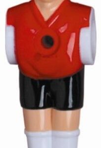 Charlsten Kickerfiguren für 16 mm Kickerstangen Rot/Schwarz - 11er Komplettset