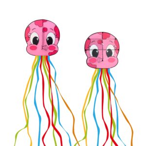 Bdt verstärkter 7m Drachenstab + Drachen *Little Jellyfish* inkl. 30m Leine, 78x80cm mit 3,2m