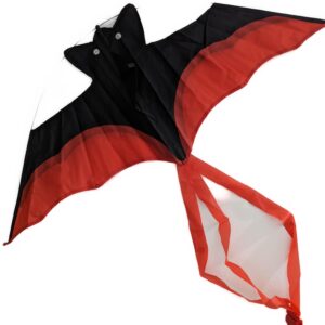 Bdt verstärkter 7m Drachenstab + Drachen *Vampir* inkl. 50m Leine, 90x40cm + 3m Schweiß