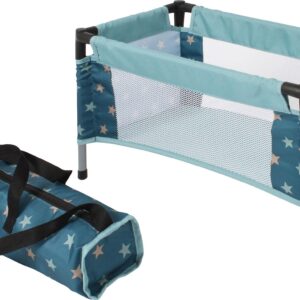 Puppen-Reisebett türkis