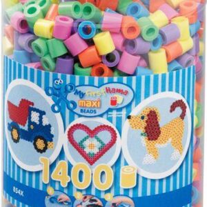 HAMA Maxi Perlen Pastell Dose 1.400Stück
